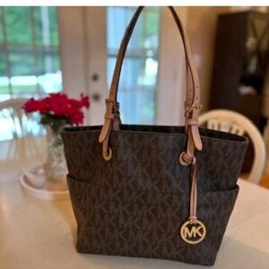 Michael Kors Medium Signature Monogram Tote Purse